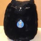 Dakin Fat Black Plush Kitty Cat 10 Inch 1980 Stuffed Animal Sitting Japan Artists Society
