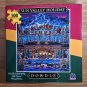 Dowdle 500 Piece Jigsaw Puzzles (4) Sun Valley Hometown Christmas Through Woods Light-Up COMPLETE