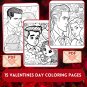 Valentines Coloring Pages: 15 Pages for Relaxing Valentines Activity| Valentines party