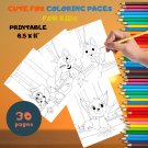 Cute Fox Coloring Pages |  30 Printable Fox Coloring Pages for Kids | Cute Fox coloring  sheets