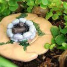 Fairy Garden Mossy Camp Fire Pit - Patio Dollhouse Accessory Paver Decoration Plantations