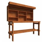 Folding Workbench Plans DIY Garage Storage Work Bench Table with Shelf Organizer