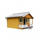 Cabin Plans With Loft DIY Cottage Guest House Building Plan 384 sq/ft