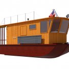 Houseboat Plans 21' DIY Pontoon House Boat Building Plan Build Your Own