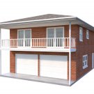 Two Car Garage Apartment Plans DIY 2 Bedroom Coach Carriage House Home Building