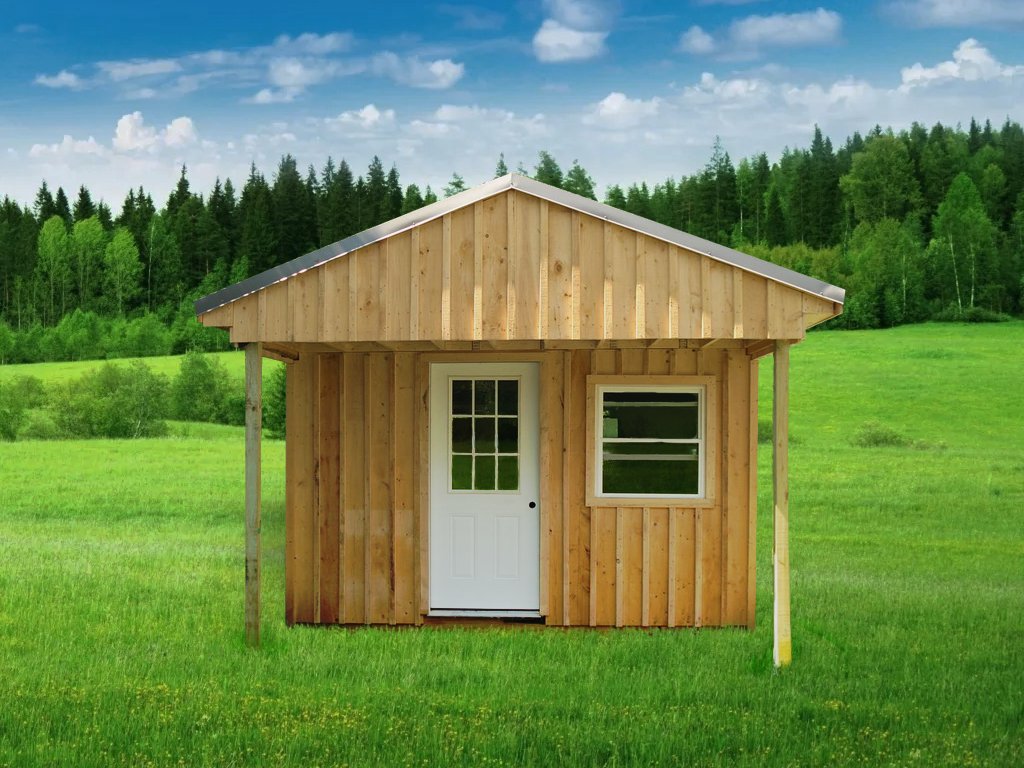 Cabin Tiny House Plans DIY Modern Outhouse 12x20' Guest House Cottage