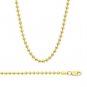 14k Solid Yellow Gold Chain Round Bead Ball Chain Necklace - All Sizes