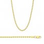 14k Solid Yellow Gold Chain Round Bead Ball Chain Necklace - All Sizes