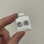 925 Sterling Silver Round Cut Clear Cubic Zirconia Stud Earrings Assorted Sizes