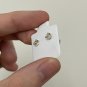 925 Sterling Silver Round Cut Clear Cubic Zirconia Stud Earrings Assorted Sizes