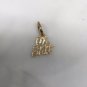 14k Yellow Gold Solid Oh Sh!t Charm Pendant Small