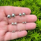 925 Sterling Silver Round Ball Stud Earrings High Polished Butterfly Post Backs