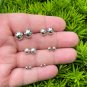 925 Sterling Silver Round Ball Stud Earrings High Polished Butterfly Post Backs
