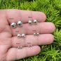925 Sterling Silver Round Ball Stud Earrings High Polished Butterfly Post Backs