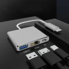 3in1 USB 3.1 Type C to 4K HD HDMI USB3.0 USB-C HUB Converter Adapter Cable
