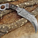 Handmade Damascus Krambit Knife | Damascus Steel Hunting Knife | Handmade Knife