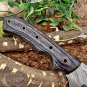 13″ Long Hand Forged Twist Pattern Full Tang Damascus Steel Tracker Knife
