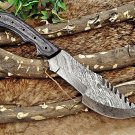 13″ Long Hand Forged Twist Pattern Full Tang Damascus Steel Tracker Knife