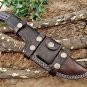 13″ Long Hand Forged Twist Pattern Full Tang Damascus Steel Tracker Knife
