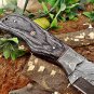 14″ long hand forged Damascus steel Tracker knife with Tanto blade