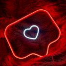 Like led sign, Like Neon Sign bedroom, Instagram neon sign art, Like wall decor aesthetic decor