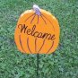 Welcome Pumpkin wood yard art