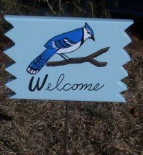 Bluejay Welcome sign