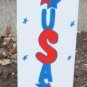 USA and Stars Patriotic Garden Sign