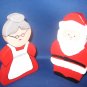 Mr and Mrs Santa Claus Wood Christmas decoration