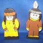 Indian Maiden and Brave Wood decoration