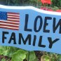 Personalized Patriotic Flag Family Name wood garden sign