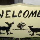 Welcome Deer Sign