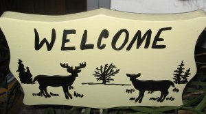Welcome Deer Sign
