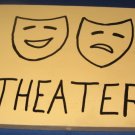 Theater door  Sign pine wood handpainted