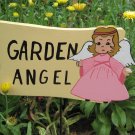 Garden Angel wood garden sign
