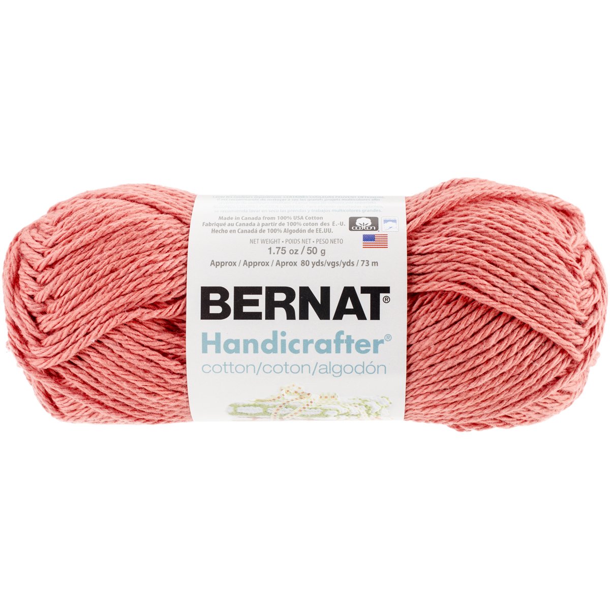 Bernat Handicrafter Cotton Yarn - Solids-Tangerine