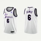 Men's & New Los Angeles Lakers #6 LeBron James White Stitched Basketball Jersey