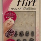 NAIL ART GELLIES Stickers/Decals LEOPARD PRINT+FLOWERS. 30 Pc FING'RS FLIRT