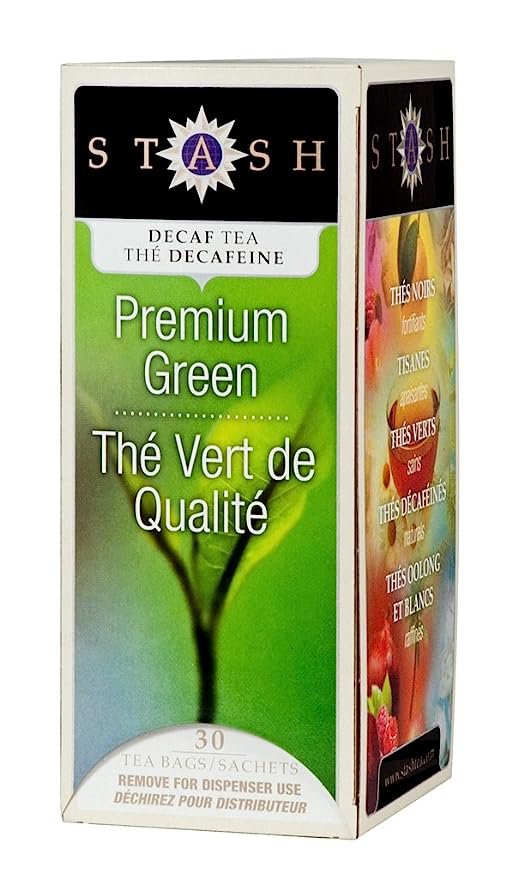 Stash Premium Decaf Premium Green Tea, Tea Bags, 30 Count Box