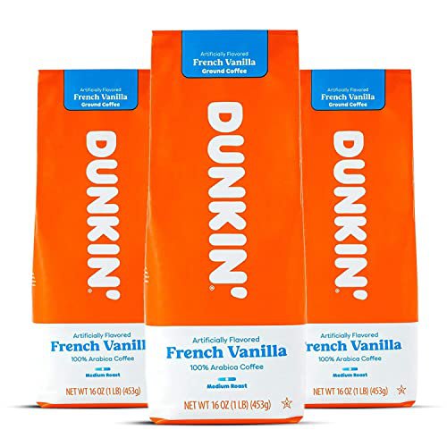 Dunkin' Donuts Dunkin Donuts Coffee French Vanilla 16 OZ Bag, Pack of 3
