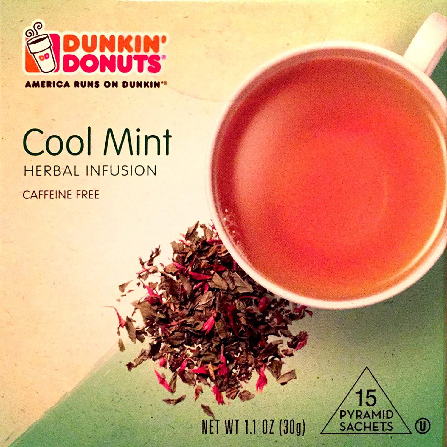 dunkin donuts cool mint Herbal Infusion Tea 45 Tea Bags