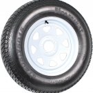 Trailer Tire On Rim ST205/75D15 F78-15 205/75-15 LRC 5 Lug Wheel White Spoke