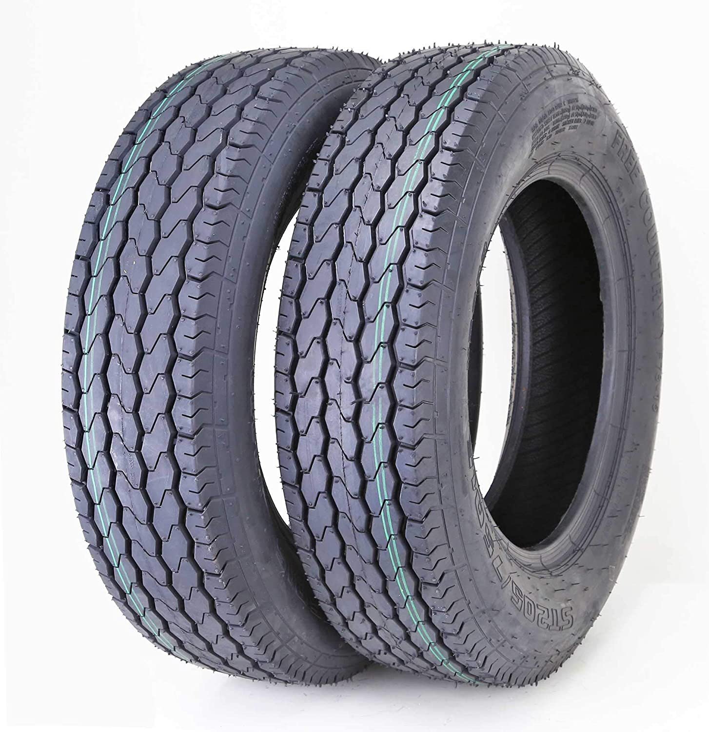 2 New Premium FREE COUNTRY Trailer Tires ST 205/75D15 - 11021