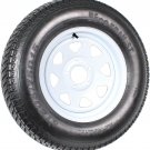 New Trailer Tire On Rim 205-75-D15 205/75-D15 205 75 F78 White Spoke Wheel