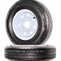 2-Pk Radial Trailer Tire On Rim ST175/80R13 175/80R-13 C 5 Lug White Spoke Wheel