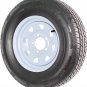2-Pk Radial Trailer Tire On Rim ST175/80R13 175/80R-13 C 5 Lug White Spoke Wheel