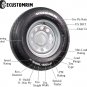 2-Pack Trailer Tire On Rim ST175/80D13 175/80 D 13 LRC 4 Lug White Spoke Wheel
