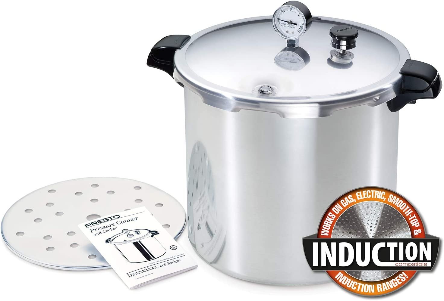 Presto 23 Quart Pressure Canner with Induction Compatible Base