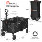 Goplus Collapsible Folding Wagon Cart Outdoor Utility Garden Trolley Buggy Shopping Toy
