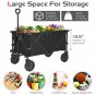 Goplus Collapsible Folding Wagon Cart Outdoor Utility Garden Trolley Buggy Shopping Toy